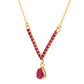 Pozlátený Strieborný Náhrdelník s Madagaskarským Rubínom