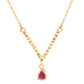 Pozlátený Strieborný Náhrdelník s Madagaskarským Rubínom