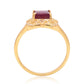 Pozlátený Strieborný Prsteň s Madagaskarským Rubínom a Bielym Topásom