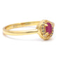Pozlátený Strieborný Prsteň s Madagaskarským Rubínom a Bielym Topásom