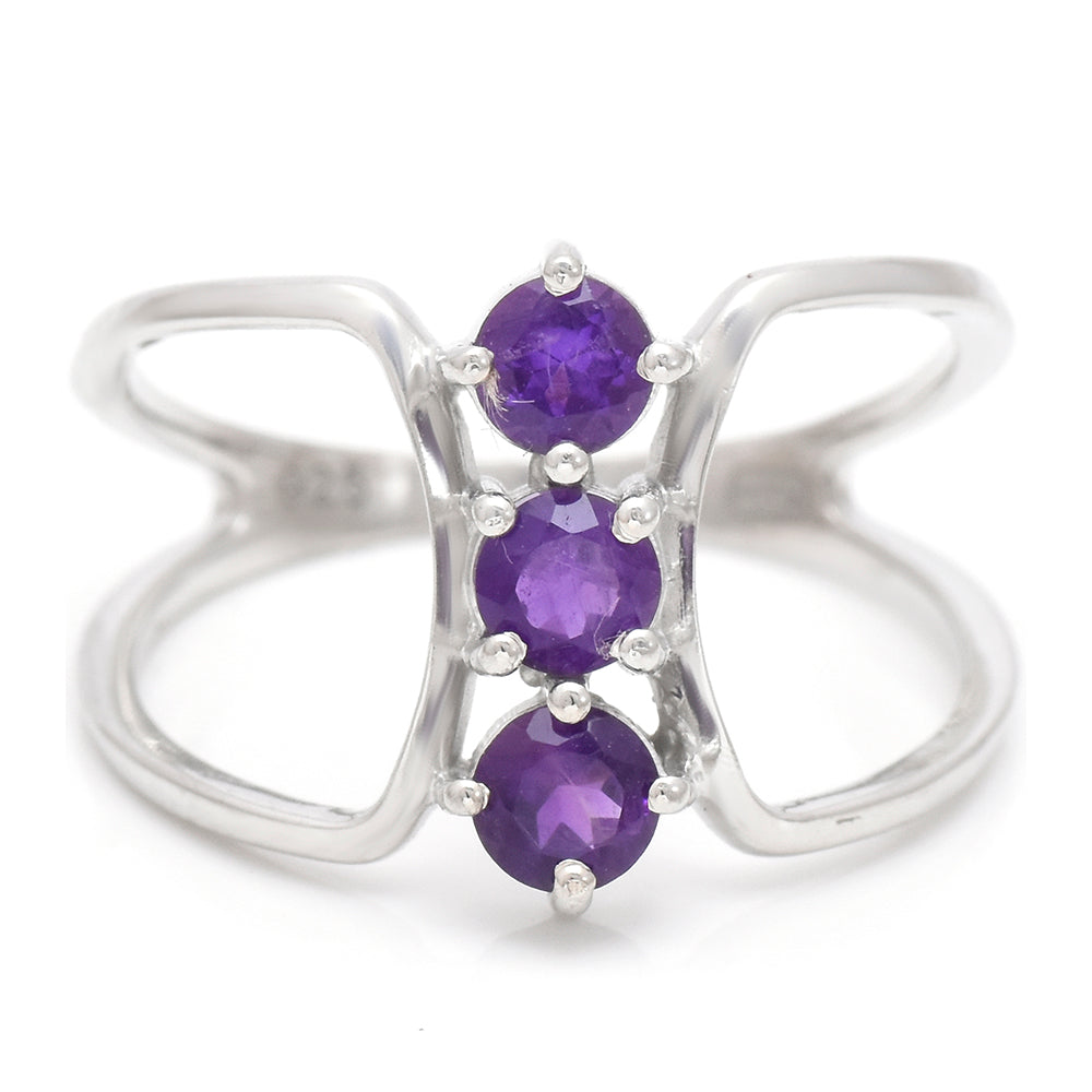 Pozlátený Strieborný Prsteň s Marockým Ametystom 2 