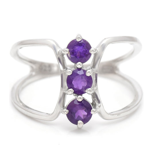 Pozlátený Strieborný Prsteň s Marockým Ametystom