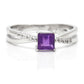 Strieborný Prsteň s Marockým Ametystom a Bielym Topásom
