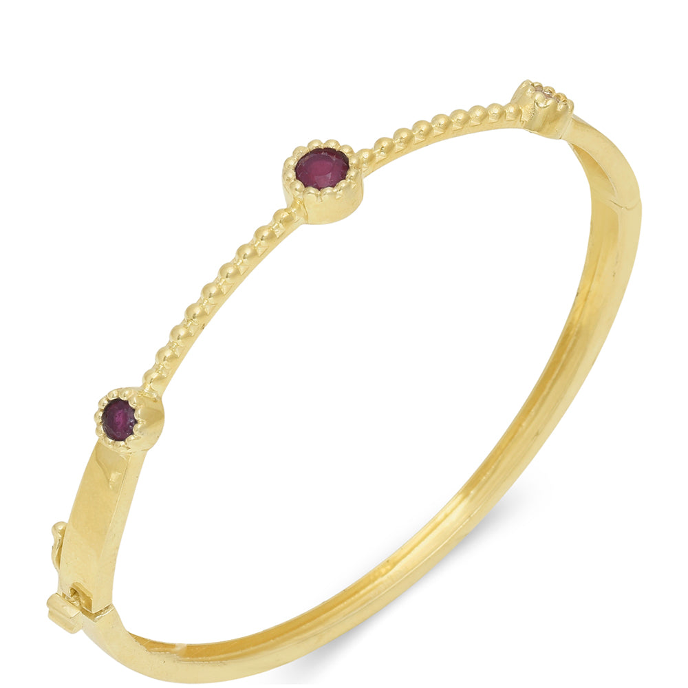 Pozlátený Strieborný Náramok s Madagaskarským Rubínom 1 