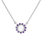 Strieborný Náhrdelník s Marockým Ametystom a Bielou Sladkovodnou Perlou