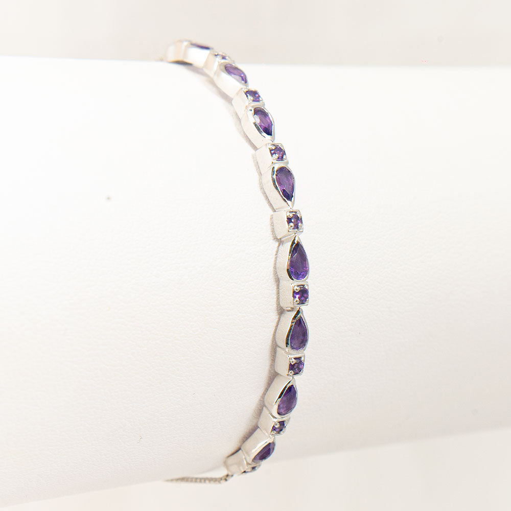 Strieborný Náramok s Marockým Ametystom 2 