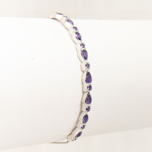 Strieborný Náramok s Marockým Ametystom