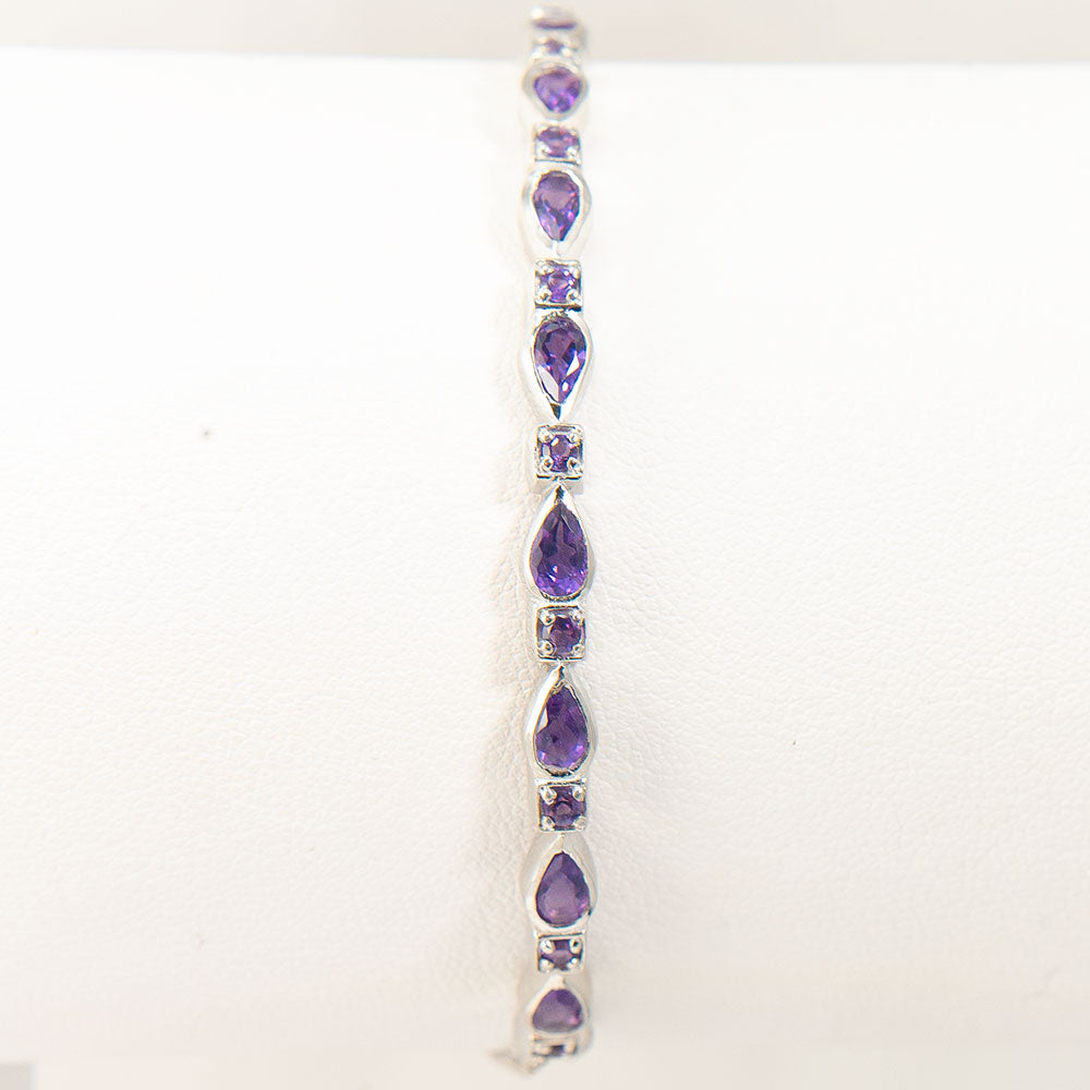 Strieborný Náramok s Marockým Ametystom 3 