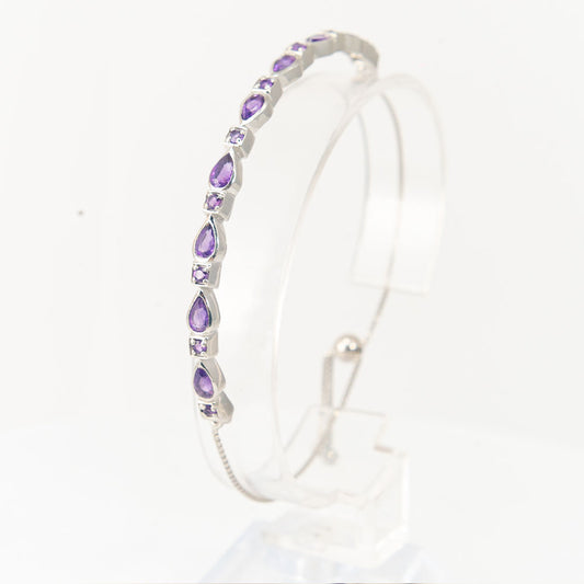Strieborný Náramok s Marockým Ametystom