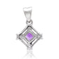 Strieborný Prívesok s Marockým Ametystom a Bielym Topásom