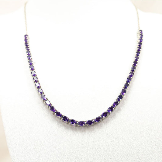 Strieborný Náhrdelník s Marockým Ametystom