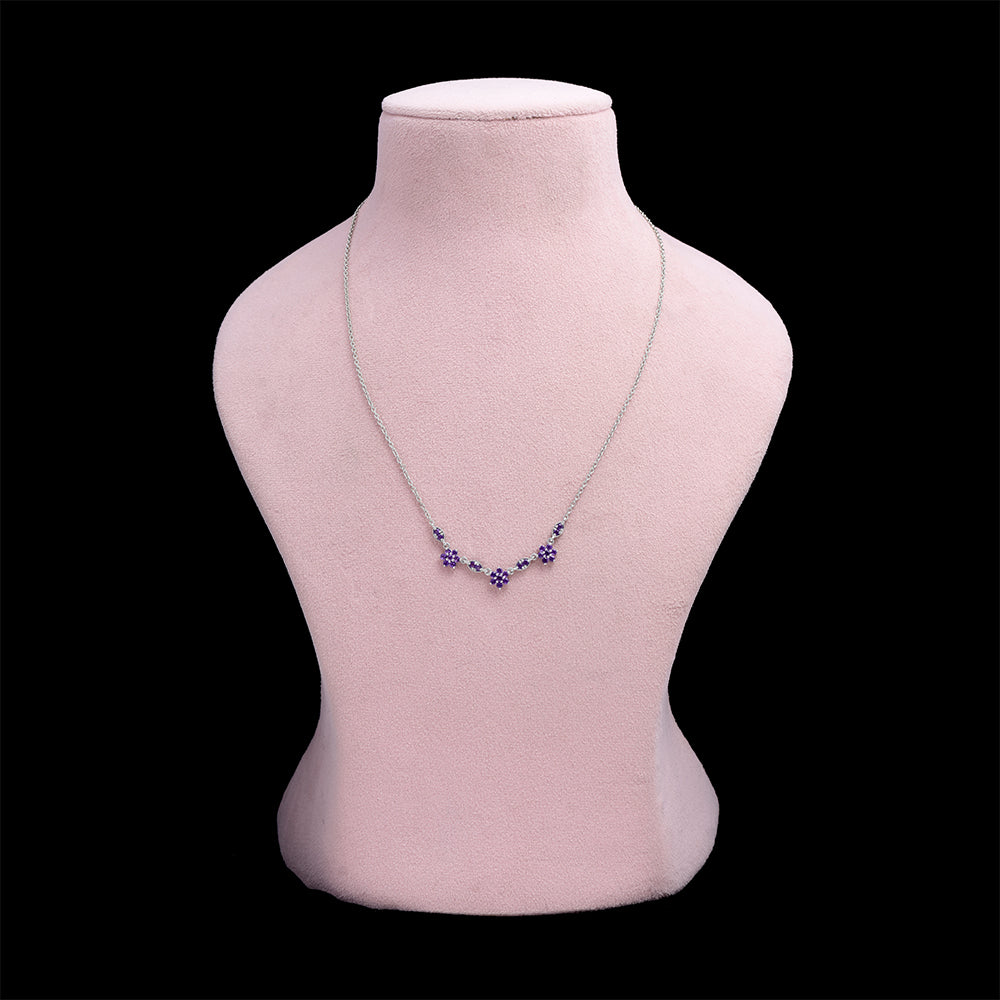 Strieborný Náhrdelník s Marockým Ametystom 1 