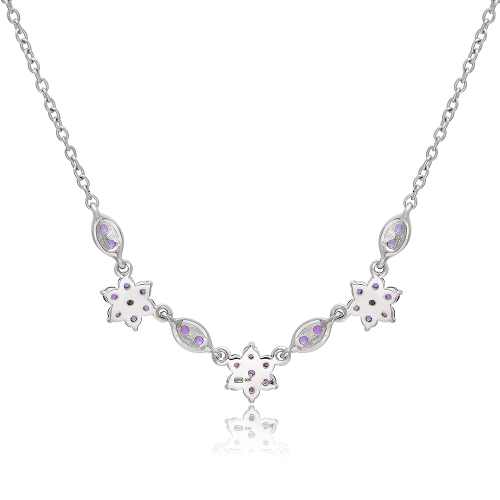 Strieborný Náhrdelník s Marockým Ametystom 2 