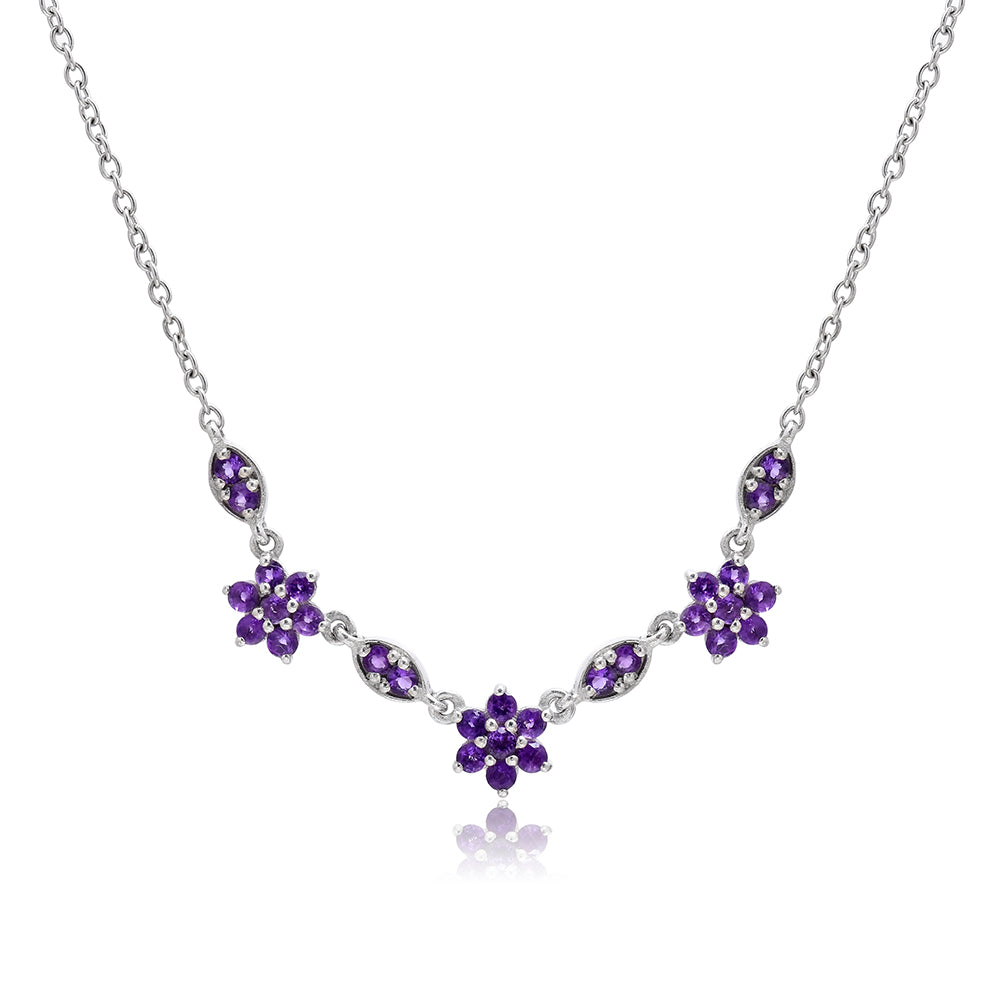 Strieborný Náhrdelník s Marockým Ametystom