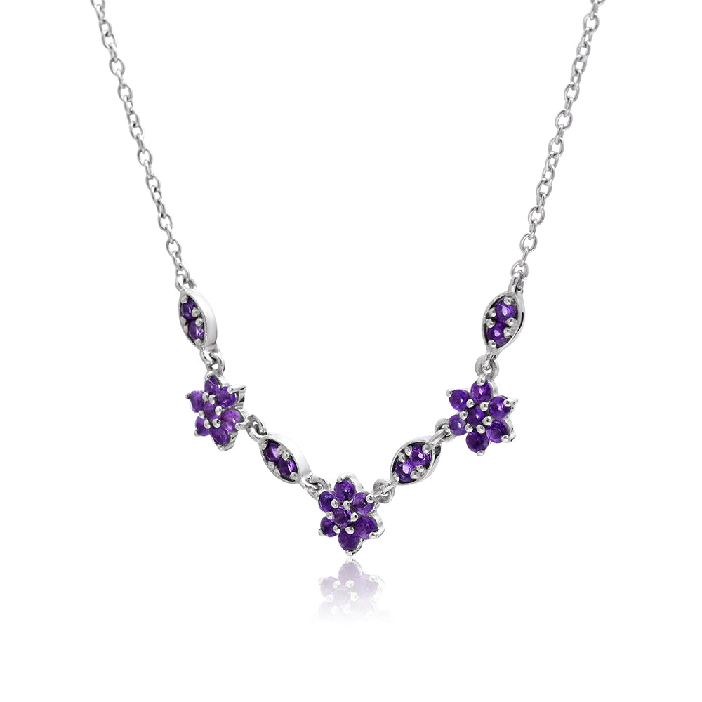 Strieborný Náhrdelník s Marockým Ametystom 4 