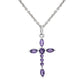 Kríž Strieborný Prívesok s Marockým Ametystom