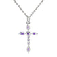 Kríž Strieborný Prívesok s Marockým Ametystom