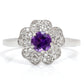 Strieborný Prsteň s Marockým Ametystom a Bielym Topásom