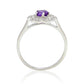 Strieborný Prsteň s Marockým Ametystom a Bielym Topásom