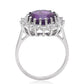 Strieborný Prsteň s Marockým Ametystom a Bielym Topásom