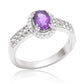 Strieborný Prsteň s Marockým Ametystom a Bielym Topásom