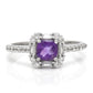 Strieborný Prsteň s Marockým Ametystom a Bielym Topásom