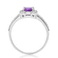 Strieborný Prsteň s Marockým Ametystom a Bielym Topásom