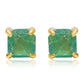 Pozlátené Strieborné Náušnice s Brazílskym Smaragdom