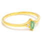 Pozlátený Strieborný Prsteň s Brazílskym Smaragdom a Bielym Topásom