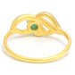 Pozlátený Strieborný Prsteň s Brazílskym Smaragdom