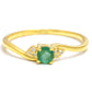 Pozlátený Strieborný Prsteň s Brazílskym Smaragdom a Bielym Topásom