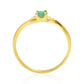 Pozlátený Strieborný Prsteň s Brazílskym Smaragdom a Bielym Topásom