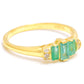 Pozlátený Strieborný Prsteň s Brazílskym Smaragdom a Bielym Topásom