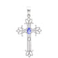 Kríž Strieborný Prívesok s AAA Tanzanitom
