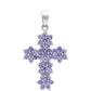 Kríž Strieborný Prívesok s AAA Tanzanitom