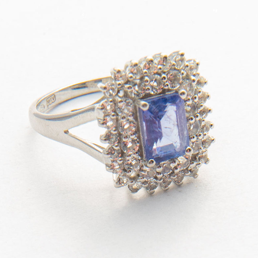 Strieborný Prsteň s AAA Tanzanitom