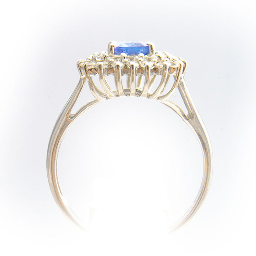 Strieborný Prsteň s AAA Tanzanitom 3 