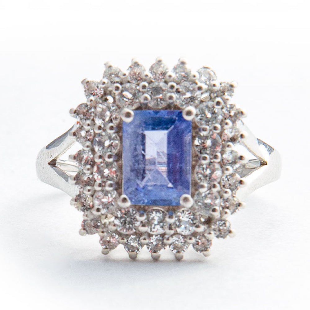 Strieborný Prsteň s AAA Tanzanitom 1 