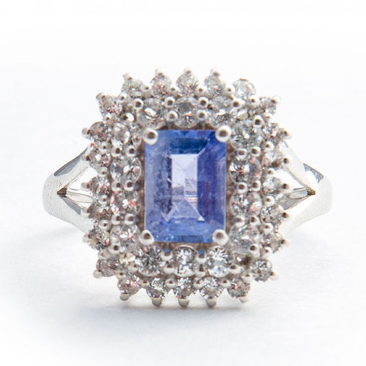 Strieborný Prsteň s AAA Tanzanitom