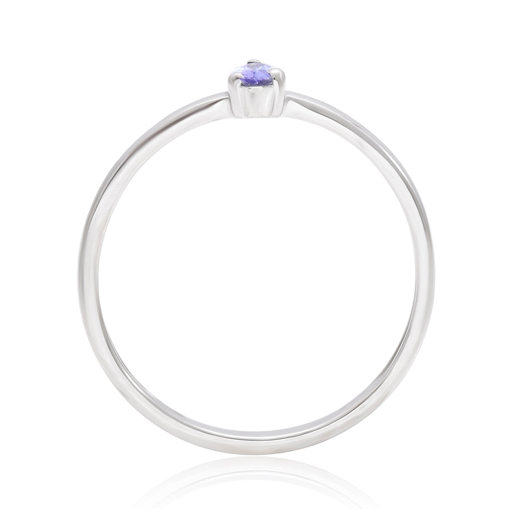 Strieborný Prsteň s AAA Tanzanitom 4 