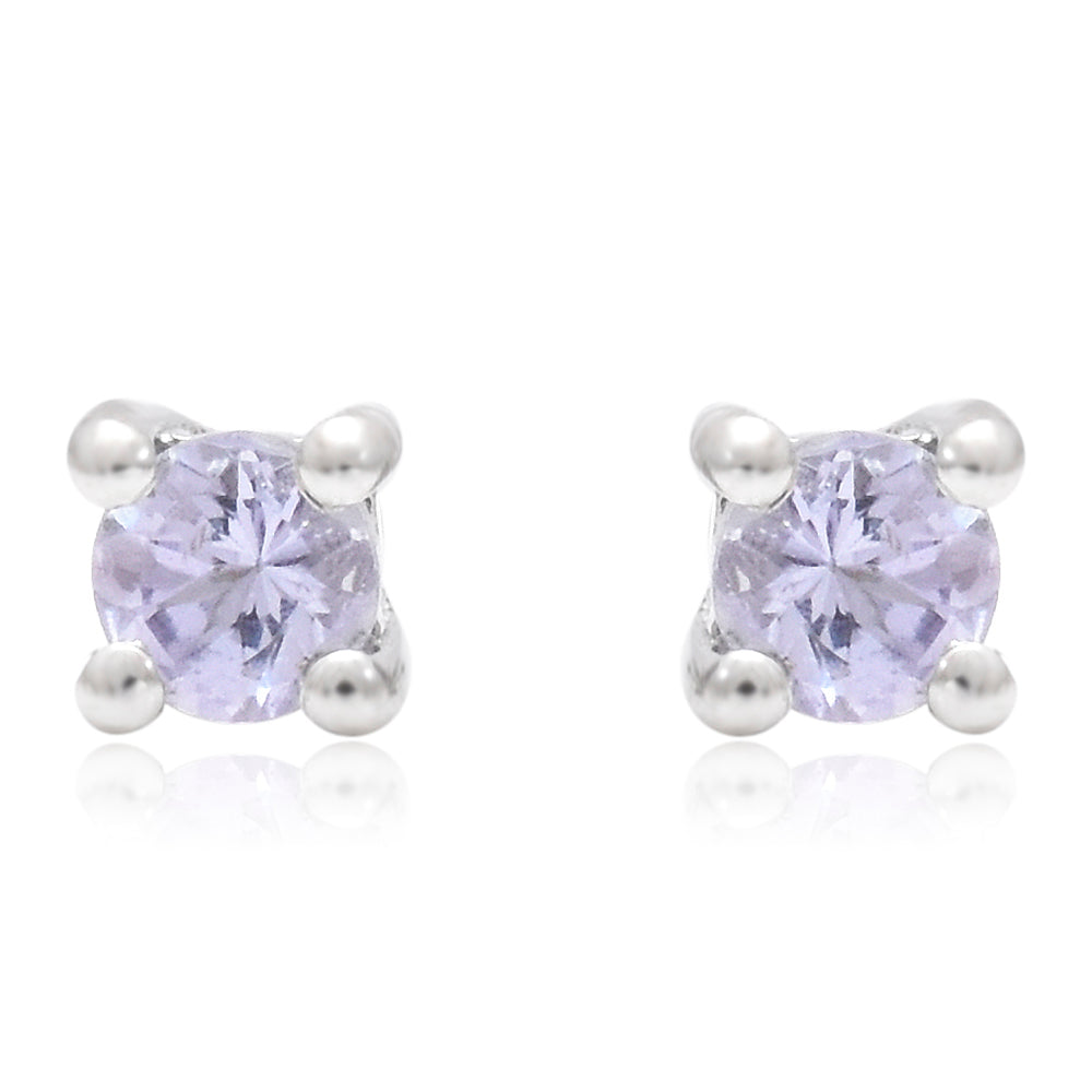 Strieborné Náušnice s AAA Tanzanitom 1 