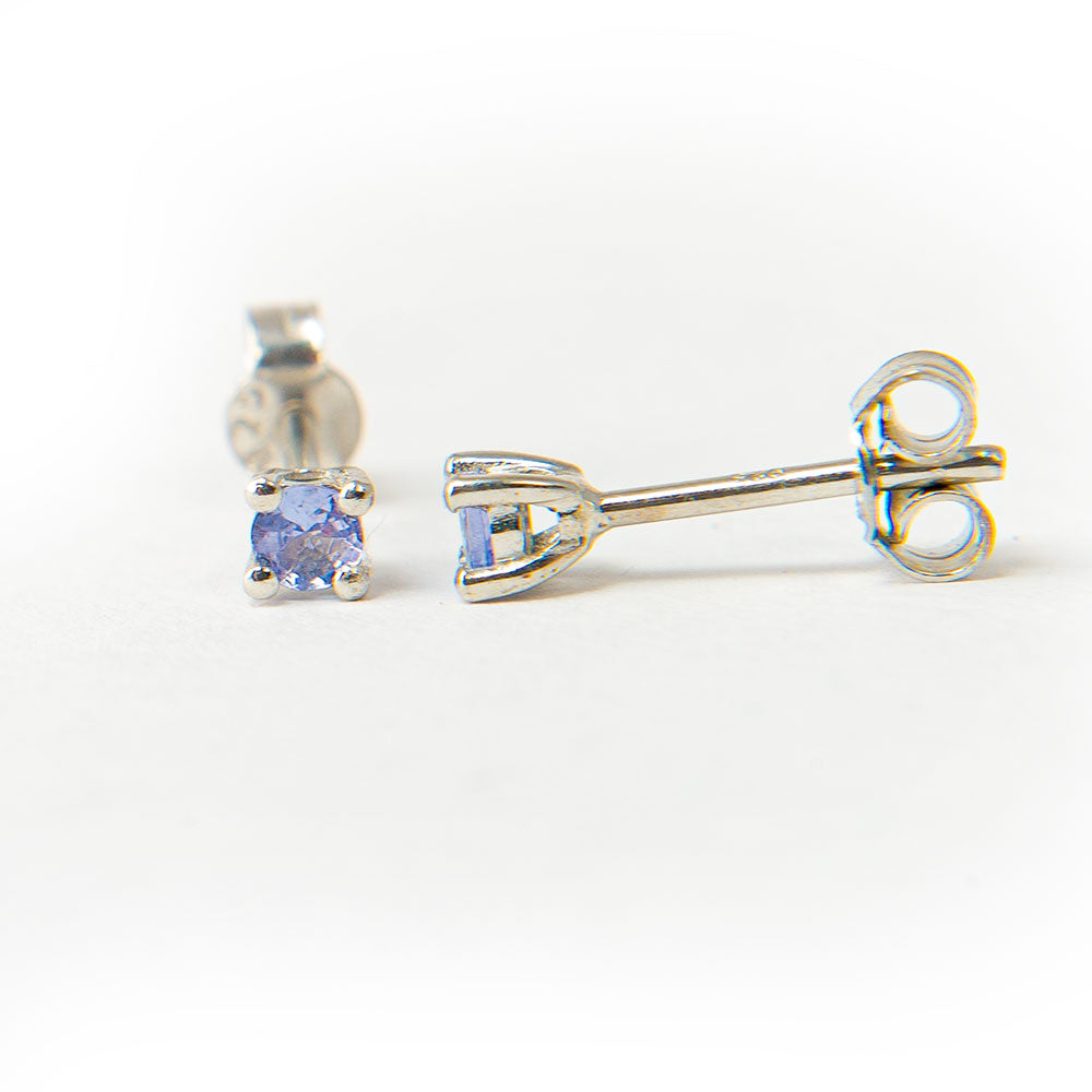 Strieborné Náušnice s AAA Tanzanitom 4 