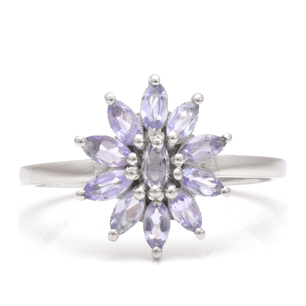 Strieborný Prsteň s AAA Tanzanitom