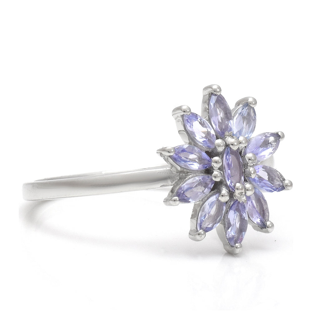 Strieborný Prsteň s AAA Tanzanitom 3 