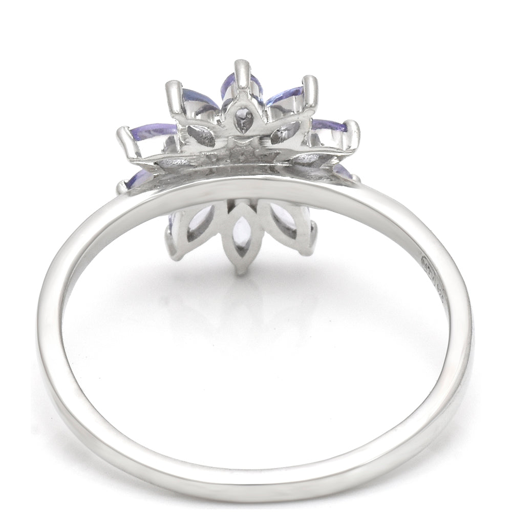 Strieborný Prsteň s AAA Tanzanitom 4 