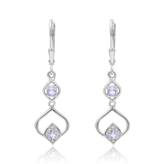 Strieborné Náušnice s AAA Tanzanitom