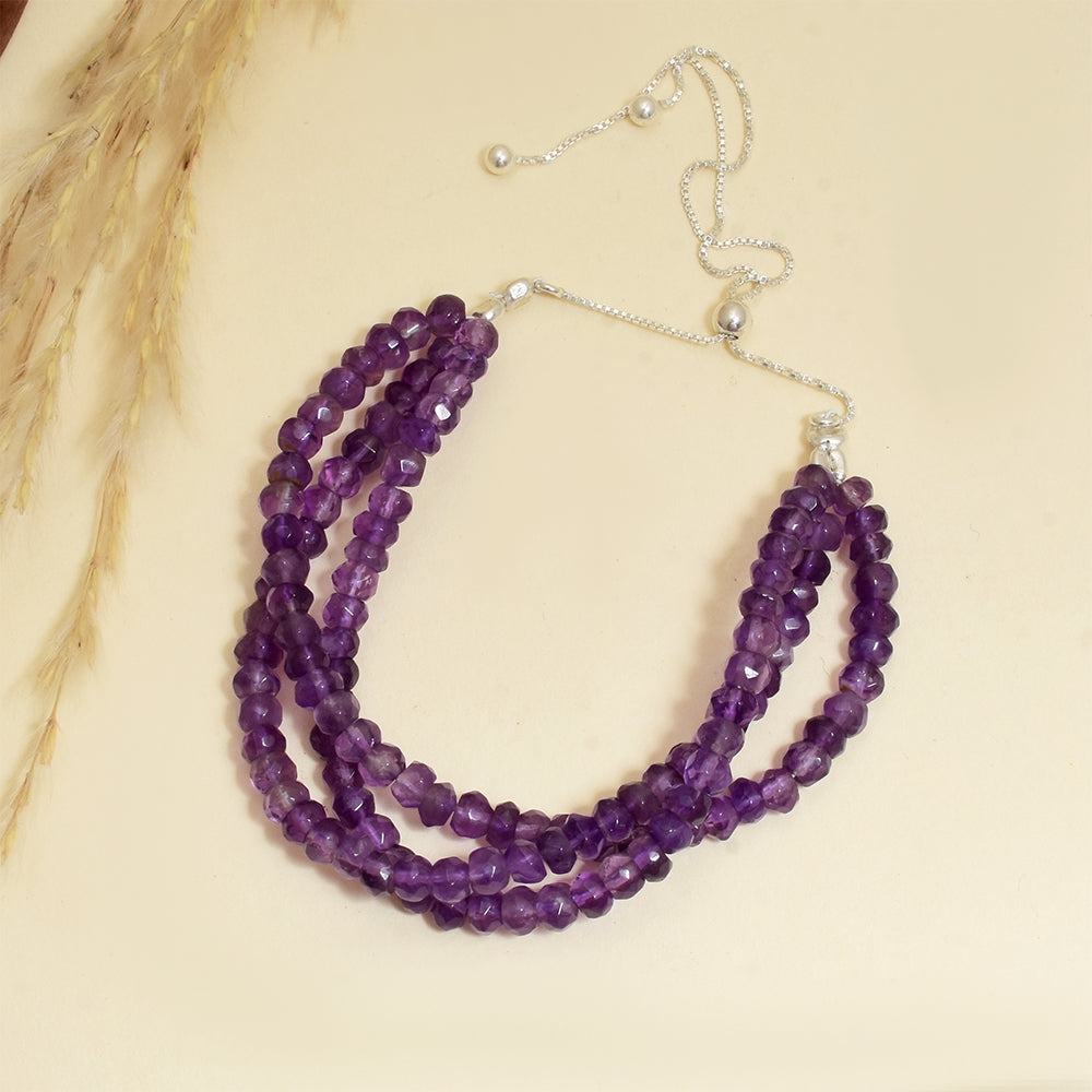 Strieborný Náhrdelník s Brazílskym Ametystom
