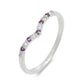 Strieborný Prsteň s Brazílskym Ametystom a Bielym Topásom
