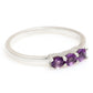 Strieborný Prsteň s Brazílskym Ametystom