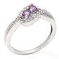 Strieborný Prsteň s Brazílskym Ametystom a Bielym Topásom
